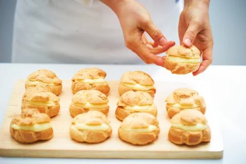 Butter Bread on Cutting Board Stock Photos