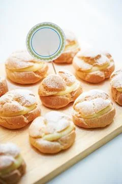 Butter Bread on Cutting Board Stock Photos