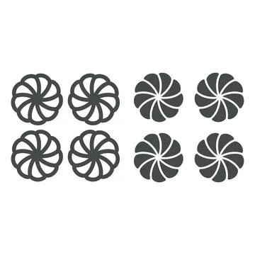 Butter buns line and solid icon, asian food concept, japanese milk bread rolls Stock Illustration