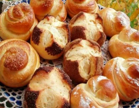 Butter buns Stock Photos