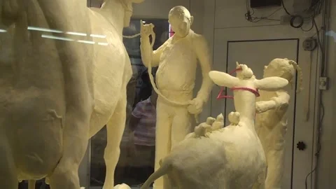 Butter Carving Video stock 168684602