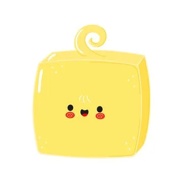 Butter character. Vector hand drawn cartoon kawaii character illustration i.. Stock Illustration
