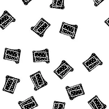 Butter cheese glyph vector seamless pattern Stock Illustration