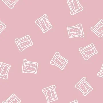 Butter cheese line vector seamless pattern Stock Illustration