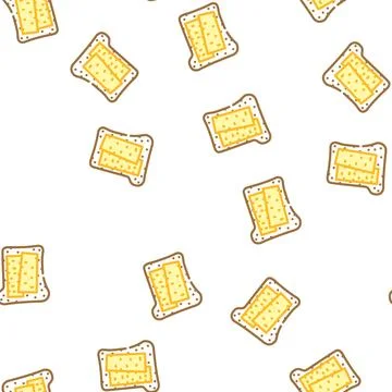 Butter cheese vector seamless pattern Stock Illustration