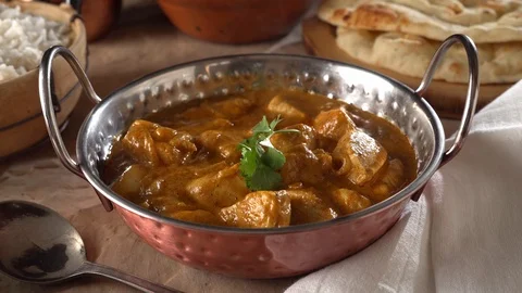 Butter Chicken Curry Stock Footage 108450188