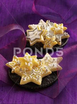 Butter cookies for Christmas Stock Photos
