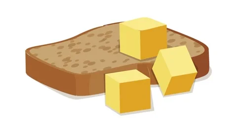 Butter cubes icon animation Stock Footage 152558006