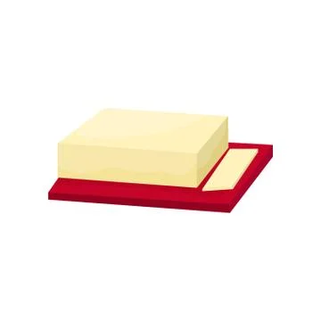 Butter on a cutting board vector Illustration Stock Illustration