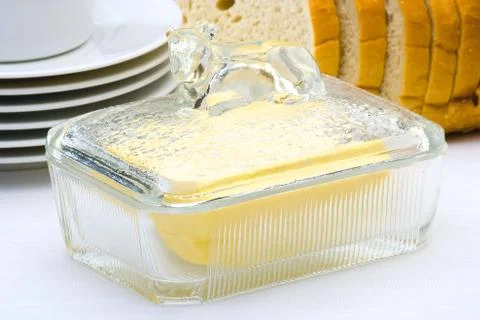 Butter dish Stock Photos