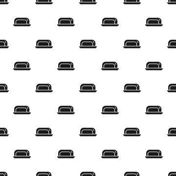 Butter dish simple black and white seamless pattern Stockillustratie