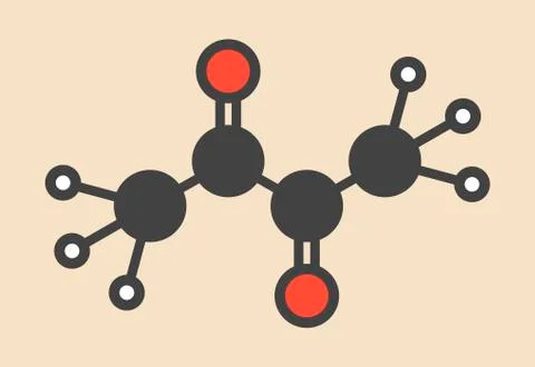 Butter flavouring molecule Stock Illustration