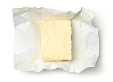 Butter Isolated on White Background Stock Photos