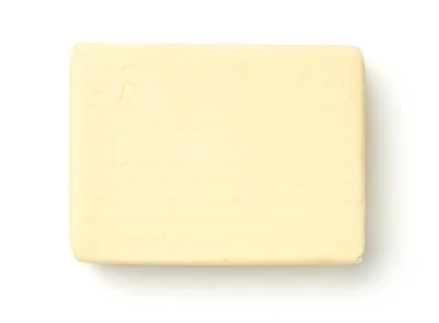 Butter Isolated on White Background Stock Photos