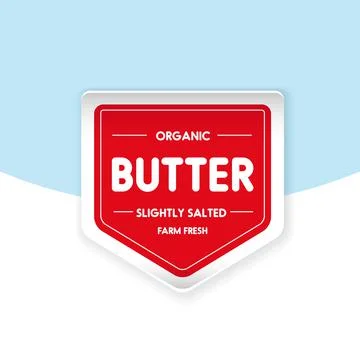 Butter label vector Stock Illustration