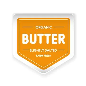Butter label vector Illustrazione stock