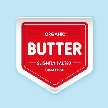 Butter label vector Stock Illustration
