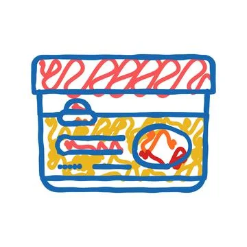 Butter mango fruit icon doodle illustration Stock Illustration