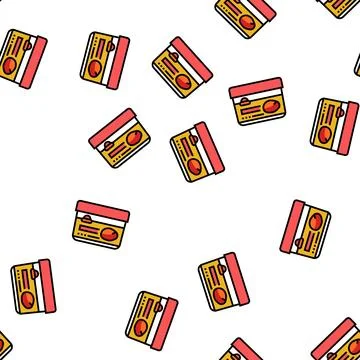 Butter mango fruit vector seamless pattern Stock Illustration