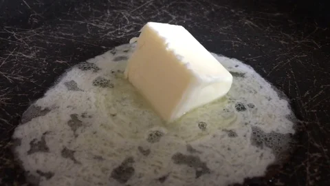 Butter Melting Fast Close Up Video stock 82214368