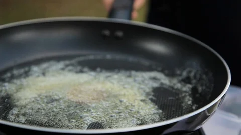 Butter melting on a pan Stock Footage 88798516