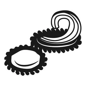 Butter on round biscuits icon, simple style Illustrazione stock