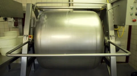 Butter is separated from milk Stock Footage 35178860