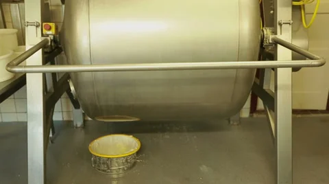 Butter is separated from milk Stock Footage 35330690