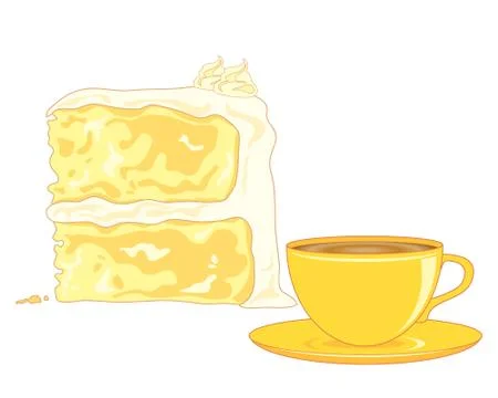 Butter sponge cake Illustrazione stock