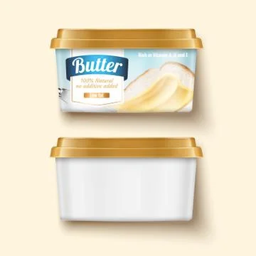 Butter spread container box Stock-Illustration