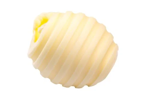 Butter spread curl roll, path,top Stock Photos