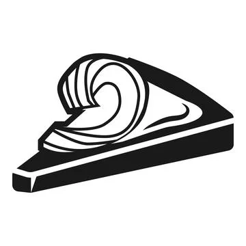 Butter on triangular bread icon, simple style Illustrazione stock