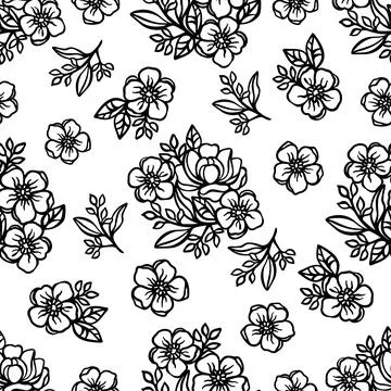 BUTTERCUP PATTERN Floral Wedding Vector Seamless Background Stock Illustration