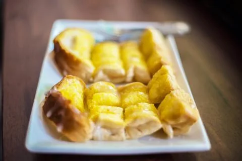 Buttered toast Stock Photos