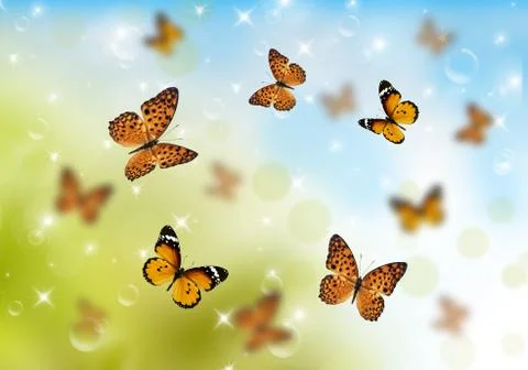 Butterflies 3D Stock Photos