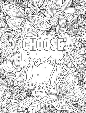 Butterflies and flowers with doodle elements around an inspirational text - good Stock Illustration