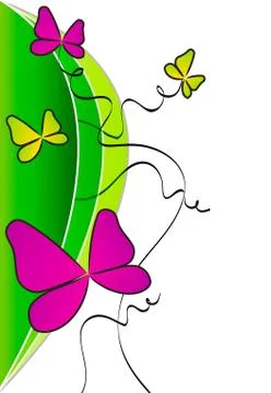 Butterflies background Stock Illustration