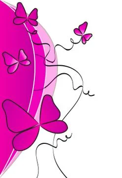 Butterflies background Stock Illustration