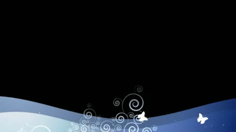 Butterflies Blue Lower Third HD Stock Footage 10874948