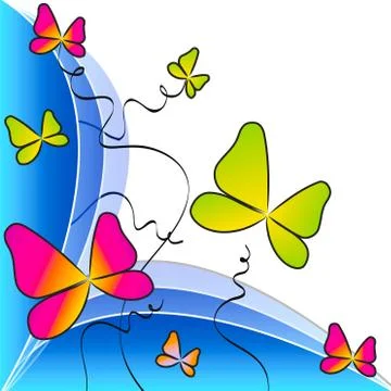 Butterflies for design Stock Illustration