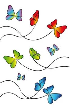 Butterflies for design Stock Illustration