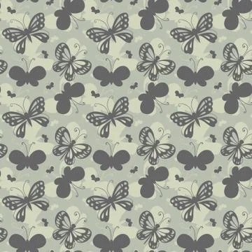 Butterflies pattern Stock Illustration