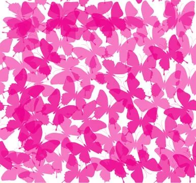 Butterflies Seamless Background Stock Illustration