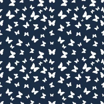 Butterflies seamless pattern Stock Illustration