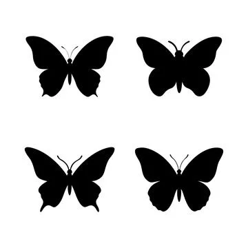 Butterflies silhouette vector eps Stock Illustration