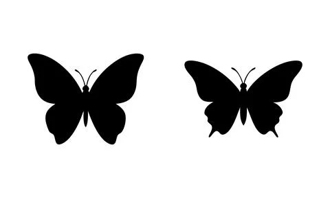 Butterflies silhouette vector eps Stock Illustration