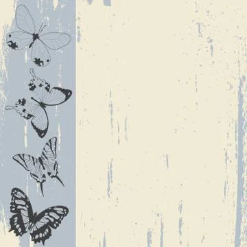 Butterflies sketch Illustrazione stock