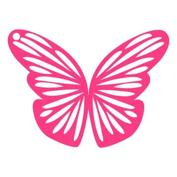 Butterflies spring, Easter black silhouettes. Earrings cut files templates on Stock Illustration