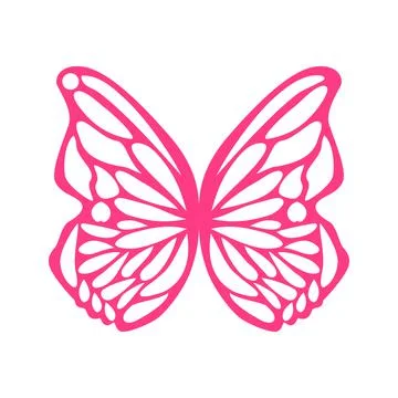 Butterflies spring, Easter black silhouettes. Earrings cut files templates on Stock Illustration