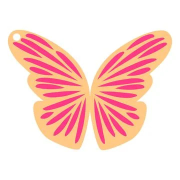 Butterflies spring, Easter black silhouettes. Earrings cut files templates on Stock Illustration